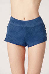 Sexy Sadie Suede Shorts in Navy The Label stoned immaculate 