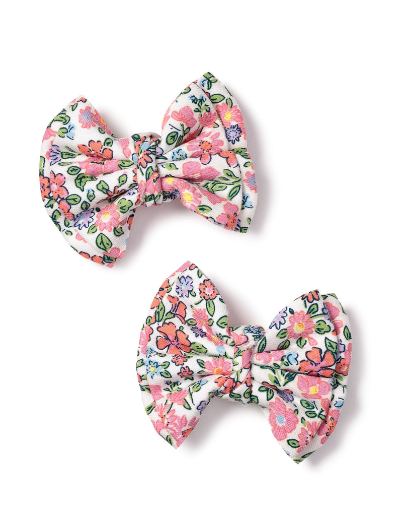 Girl's Hair Bows in Fleurs de Rose Petite Plume Small Bow 2 Pack 