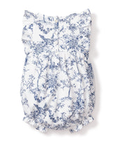 Baby's Twill Ruffled Romper in Timeless Toile Infant Romper Petite Plume 