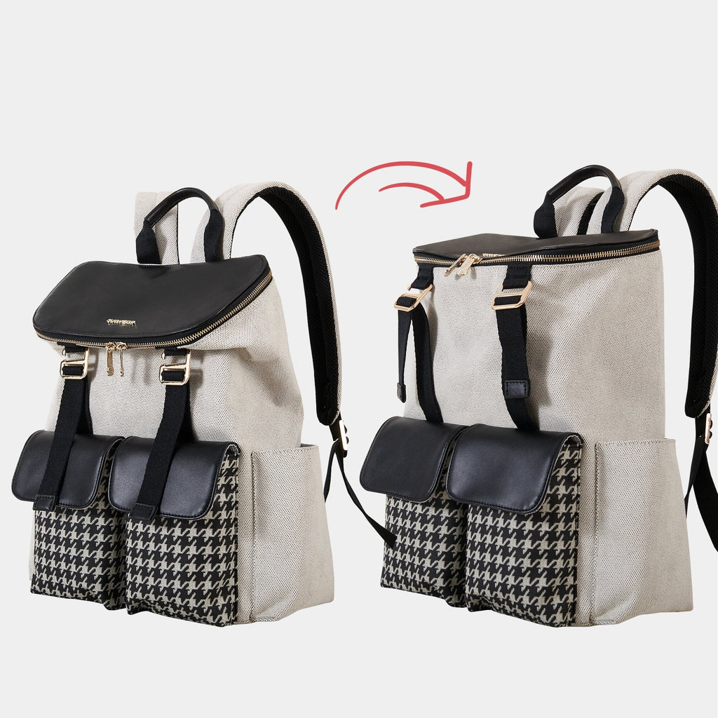 Houndstooth Diaper Backpack Diaper Bags SUNVENO 