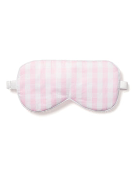 Adult's Twill Sleep Mask in Pink Gingham Eye Mask Petite Plume 