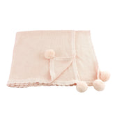 Pom Pom Blanket - Blush Pink Blanket MON AMI 