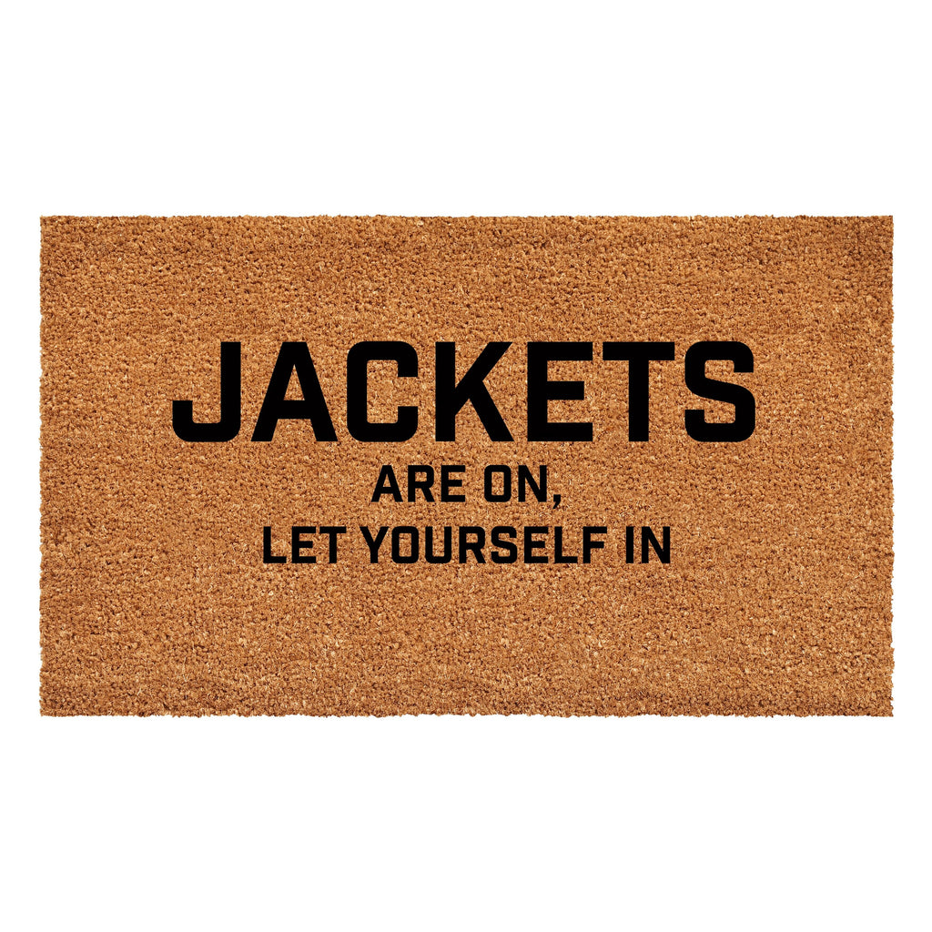 Jackets are on Let Yourself in Doormat Calloway Mills 