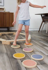 Wood Stepping Stones Toddler Toys Poppyseed Play 