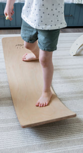 Wooden Balance Board Toddler Toys Poppyseed Play 
