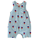 Relaxed Shortie | Blue Ice Cream Jumpsuits & Rompers SpearmintLOVE 0-3M Blue Ice Cream 