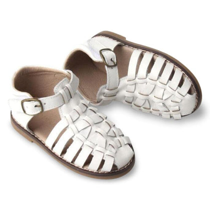 Leather Indie Sandal | Color 'Cotton' | Hard Sole Shoes Consciously Baby 5 (12 - 18 months) 