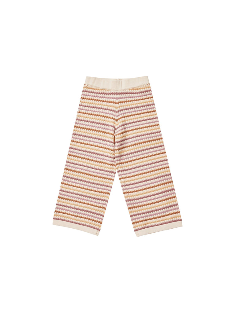 Knit Wide Leg Pant | Honeycomb Stripe Bottoms Rylee & Cru 4-5Y Honeycomb-Stripe 