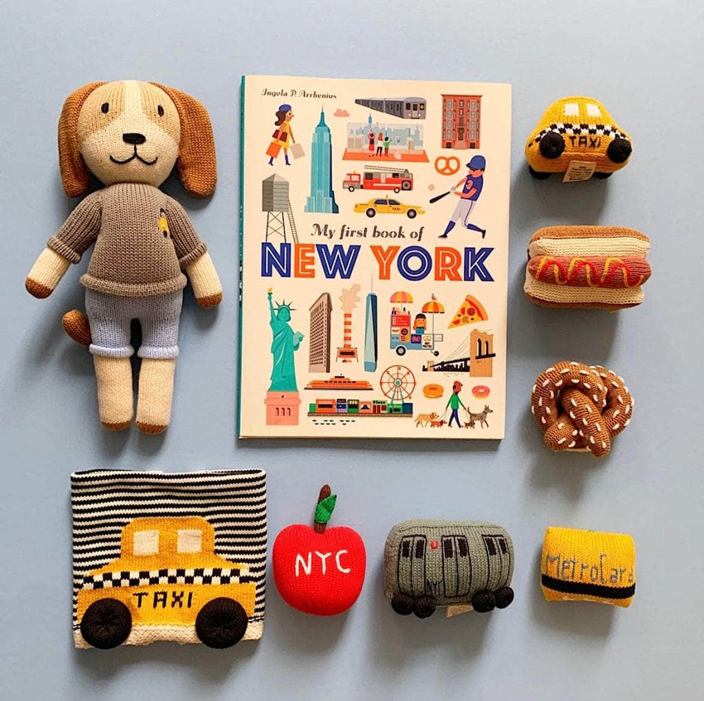 Organic Baby Gift Set | NYC Book, Doll, Lovey & 6 Rattles Baby Gift Sets Estella 