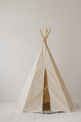 “Beige” Teepee and "Grey Linen" Round Mat Set Set teepee with mat moimili.us 