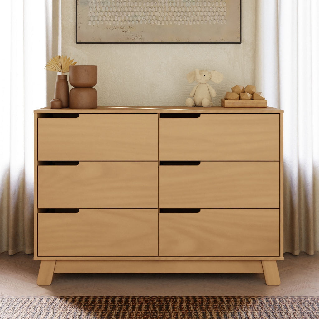 Hudson 6-Drawer Assembled Double Dresser | Honey