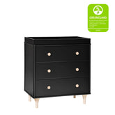 Lolly 3-Drawer Changer Dresser - Black / Washed Natural
