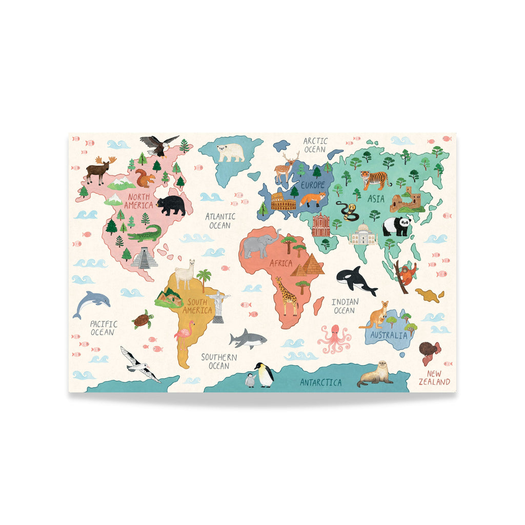 World Map Print Mindful & Co 