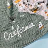 Quilt in 3-Layer GOTS Certified Organic Muslin Cotton | California
