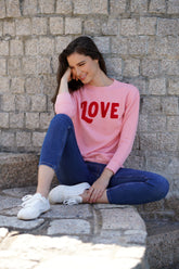 Shiraleah "Love" Sweatshirt, Pink by Shiraleah Shiraleah 