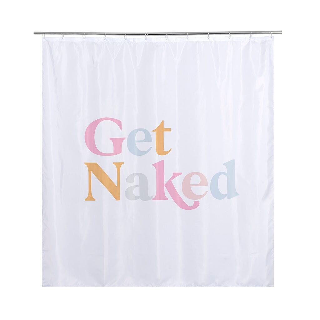 Shiraleah "Get Naked" Shower Curtain, White by Shiraleah Shiraleah 