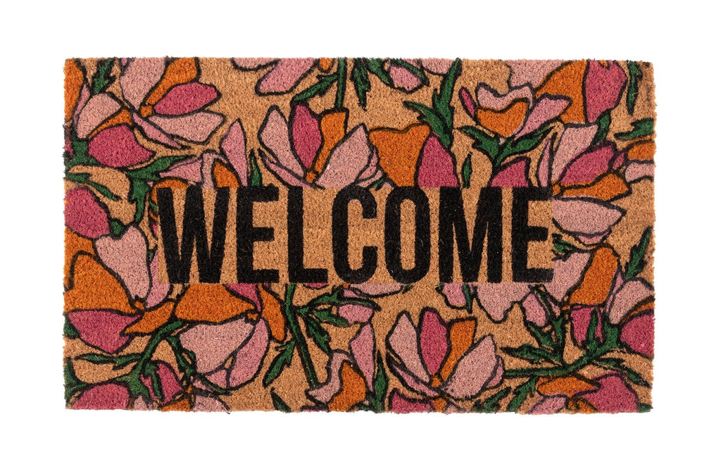 Shiraleah "Welcome" Floral Doormat, Multi by Shiraleah Shiraleah 