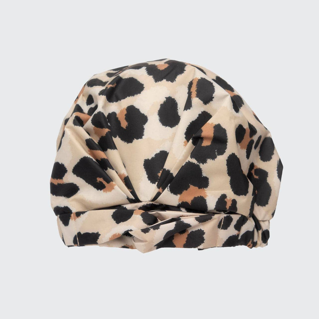 Recycled Polyester Luxe Shower Cap - Leopard by KITSCH KITSCH 