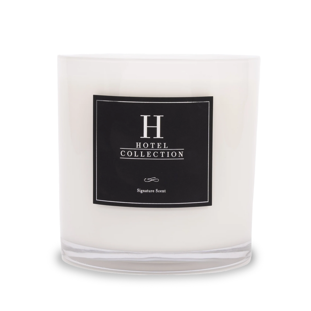 Deluxe Desert Rose Candle | White Candle Hotel Collection White 