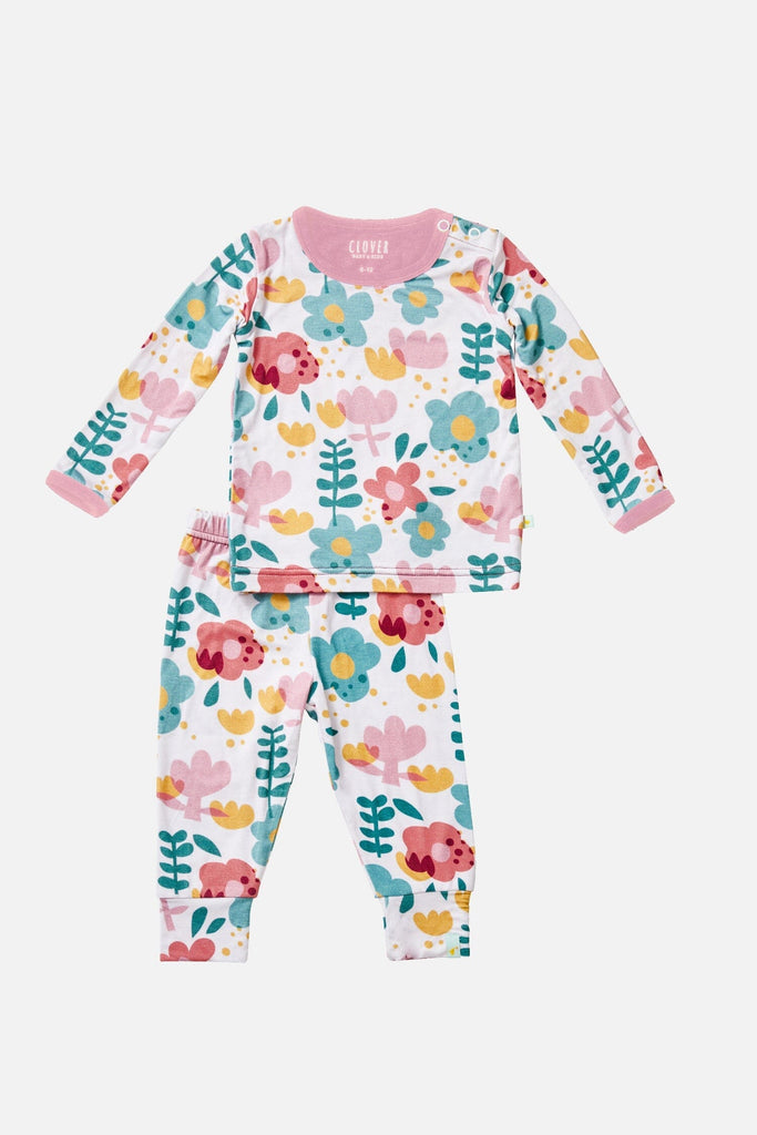Long Sleeve Pajama Set - Flower Power by Clover Baby & Kids Clover Baby & Kids 