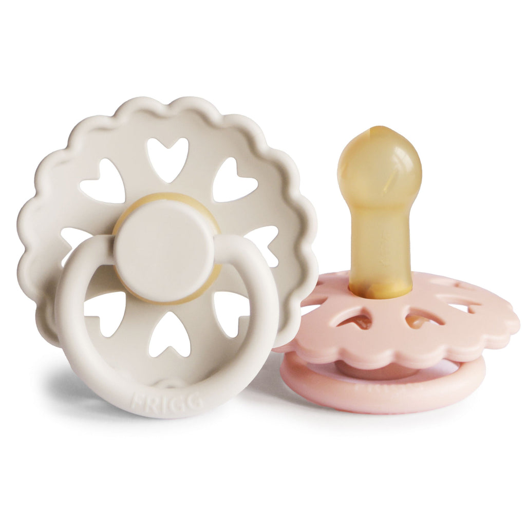 Frigg Andersen Fairytale Natural Rubber Baby Pacifier | Cream / Blush Pacifiers Mushie Cream / Blush 6-12M 