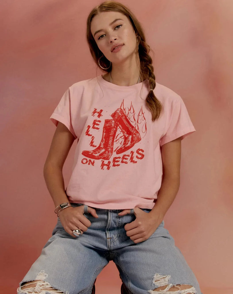 Hell on Heels Solo Tee | Pink Petal | Daydreamer - Women's Clothing