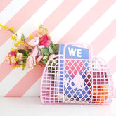 Retro Basket - Large Bubblegum Pink | Sun Jellies Women's handbag