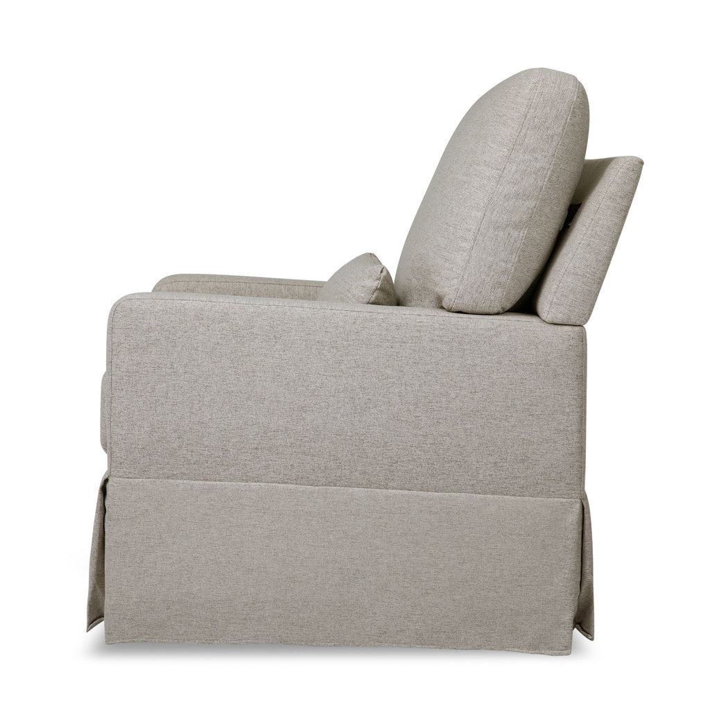 Crawford Pillowback Comfort Swivel Glider - Grey Eco-Weave
