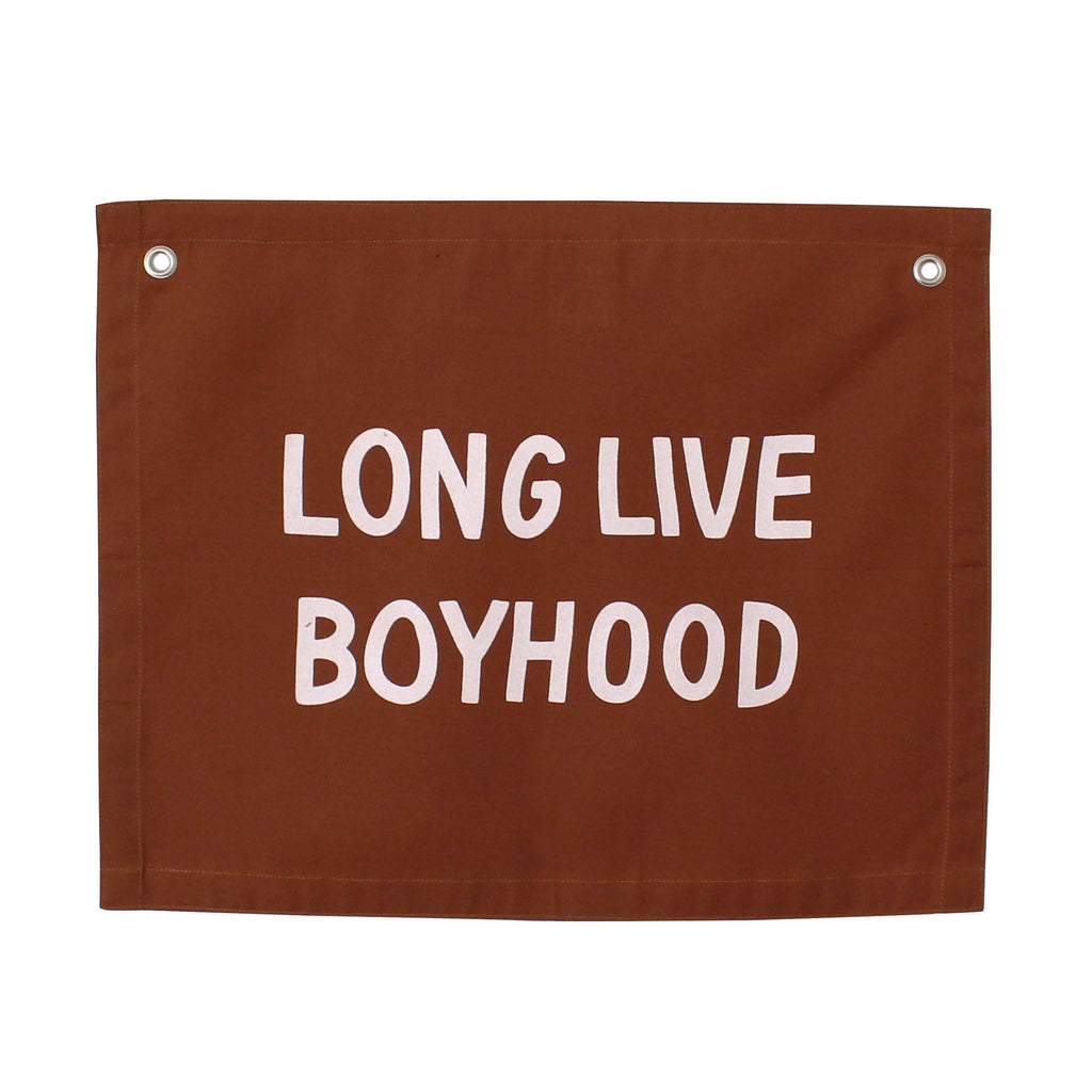 long live boyhood banner Wall Hanging Imani Collective Rust 
