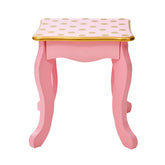 Fantasy Fields - Fashion Polka Dot Prints Gisele Play Vanity Set - Pink / Rose Gold | Teamson Kids - Kids Furniture