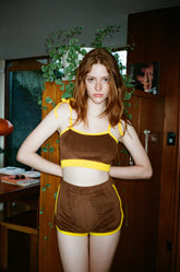 Rollerway hot shorts in brown The Label stoned immaculate 