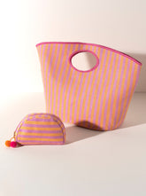 Shiraleah Lolita Pink and Orange Stripe Tote, Candy by Shiraleah Shiraleah 