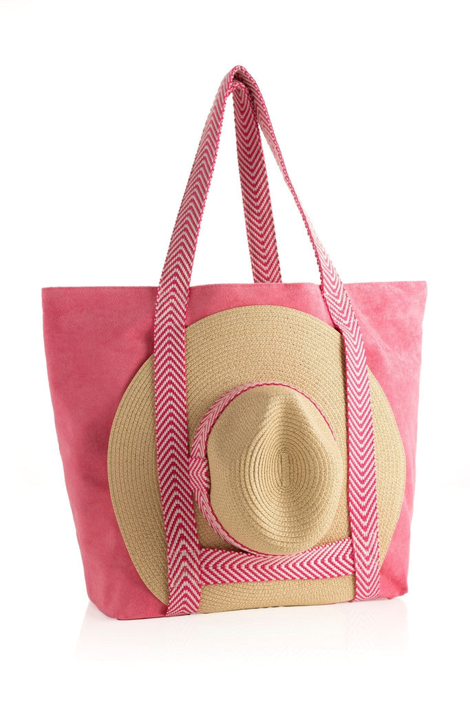 Sol Terry Tote and Hat | Pink Hats Shiraleah 