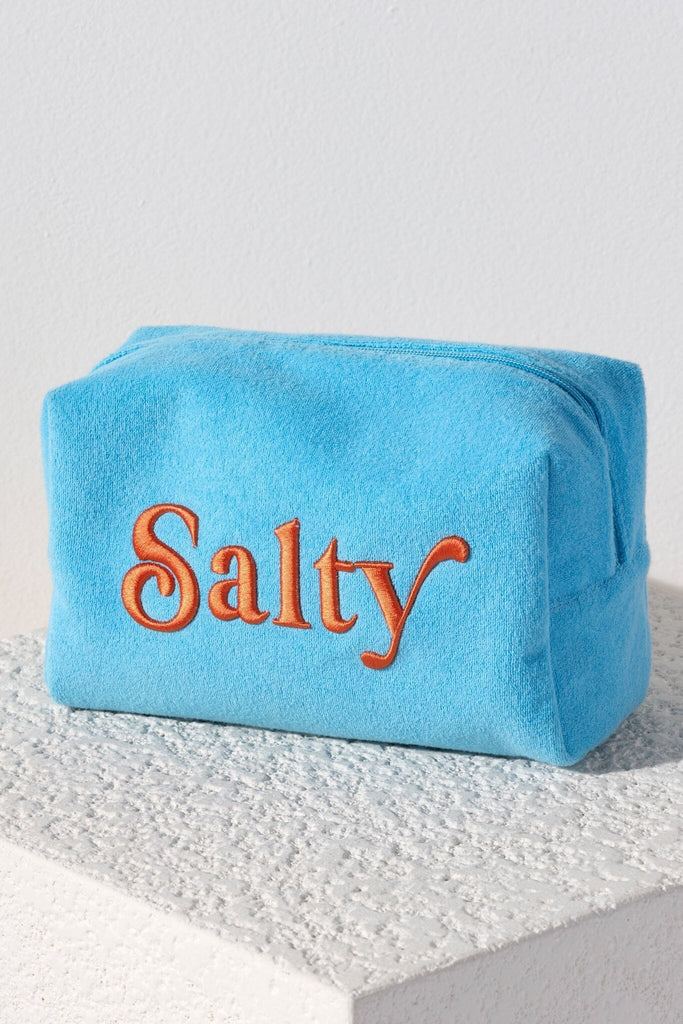 Sol "Salty" Zip Pouch | Turquoise Travel Accessories Shiraleah 