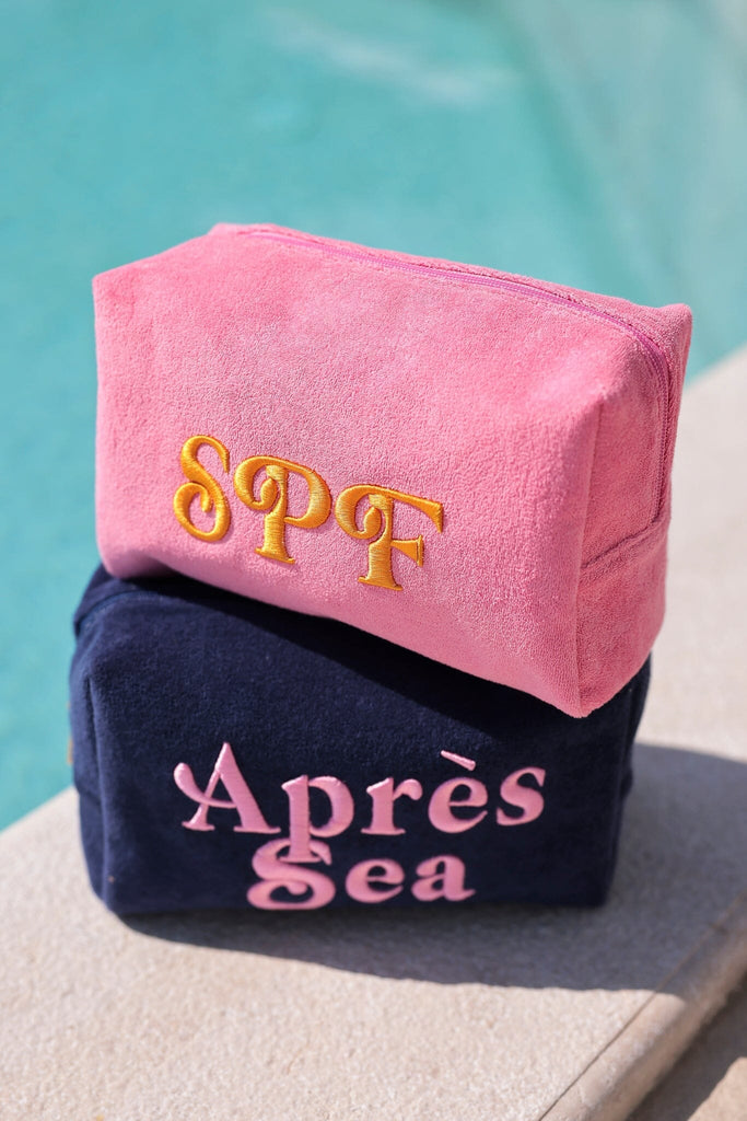 Sol "Apres Sea" Zip Pouch | Navy Travel Accessories Shiraleah 