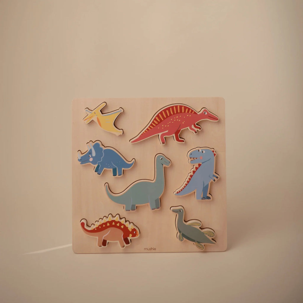 Wooden Dino Puzzle Games & Puzzles Mushie OS 