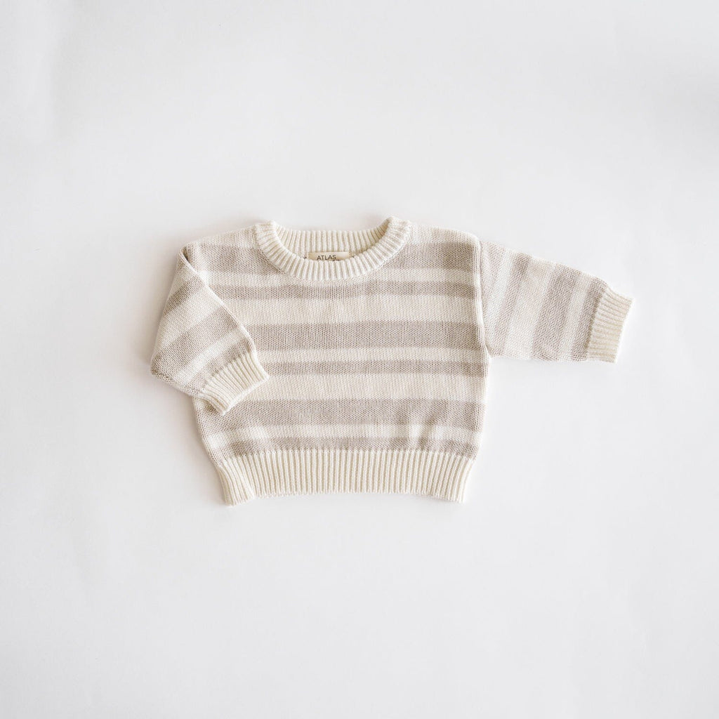 Organic Knit Sweater shopatlasgrey Ecru & Oatmilk NB 