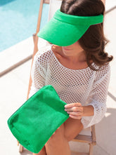 Sol Terry Zip Pouch | Green Travel Accessories Shiraleah 