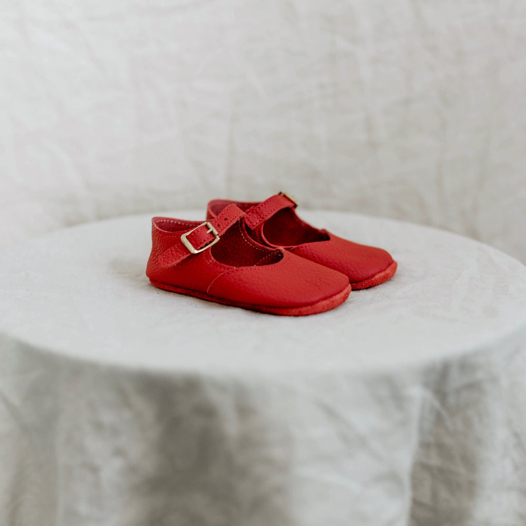 Soft Soled Mary Jane - Red mary jane's Zimmerman Shoes 