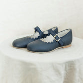 Scalloped Mary Jane - Navy mary jane's Zimmerman Shoes 