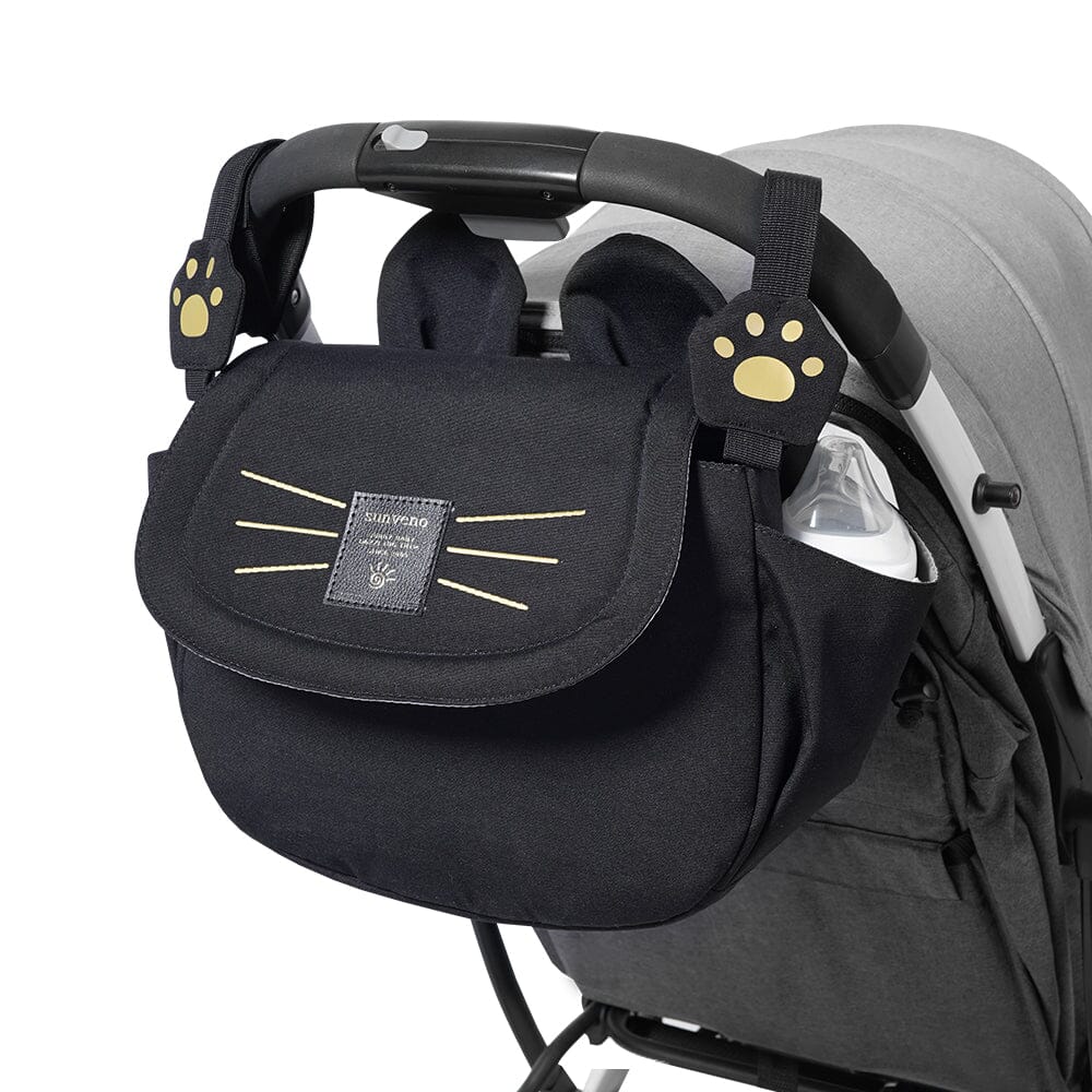 Cat Baby Stroller Bag Organizer Baby & Toddler SUNVENO Black 