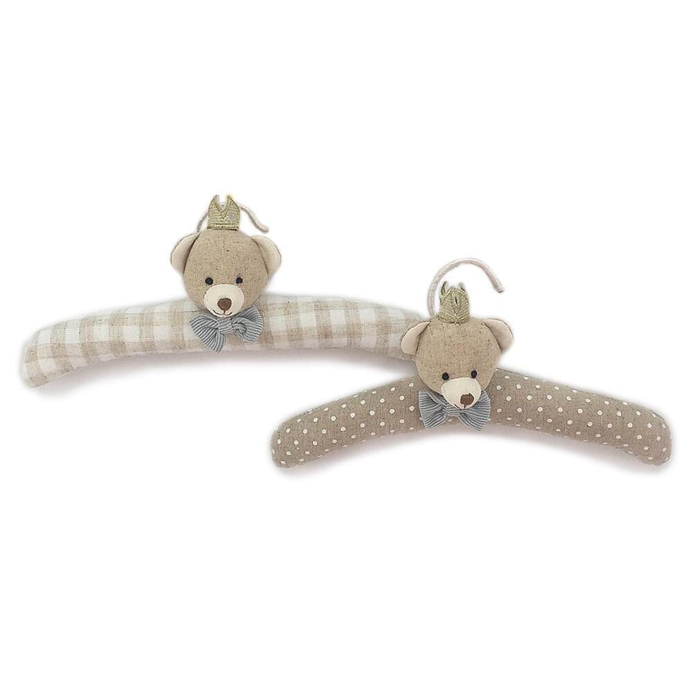 Bear Prince Padded Baby Hangers Set of 2 Clothes MON AMI 