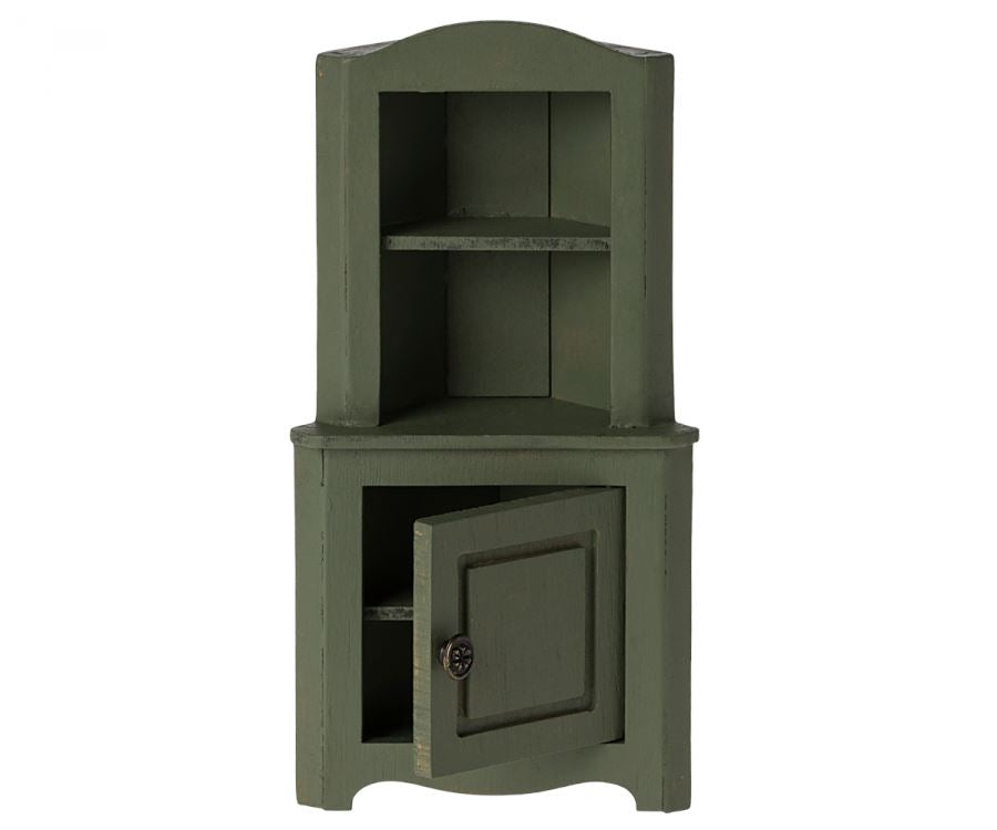 Presale Corner Cabinet, Mouse | Dark green Maileg Furniture Maileg 