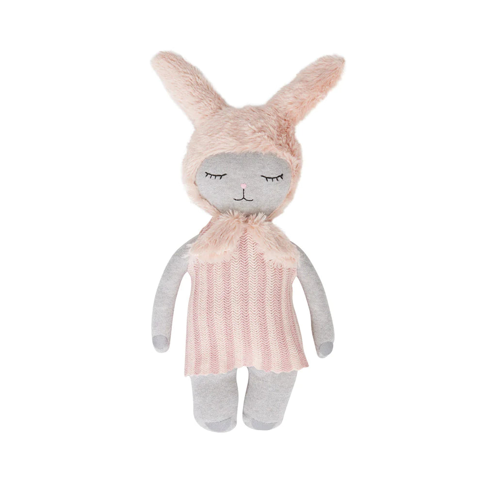 Hopsi Bunny Doll | Light Grey/Rose Stuffies OYOY OS 