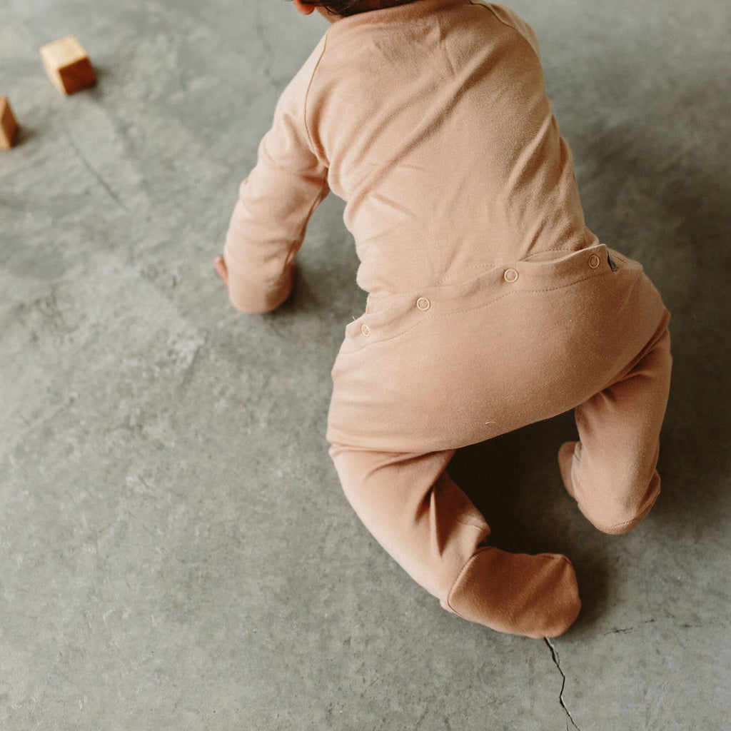 Grow With You Zipper Jumpsuit + Loose Fit | Sandstone Onesies goumikids 