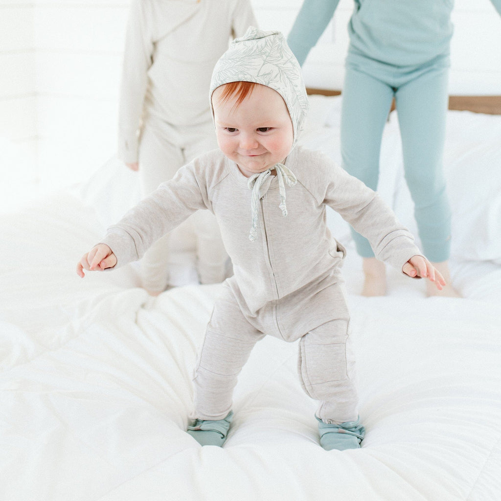 Grow With You Zipper Jumpsuit + Loose Fit | Storm Gray Onesies goumikids 