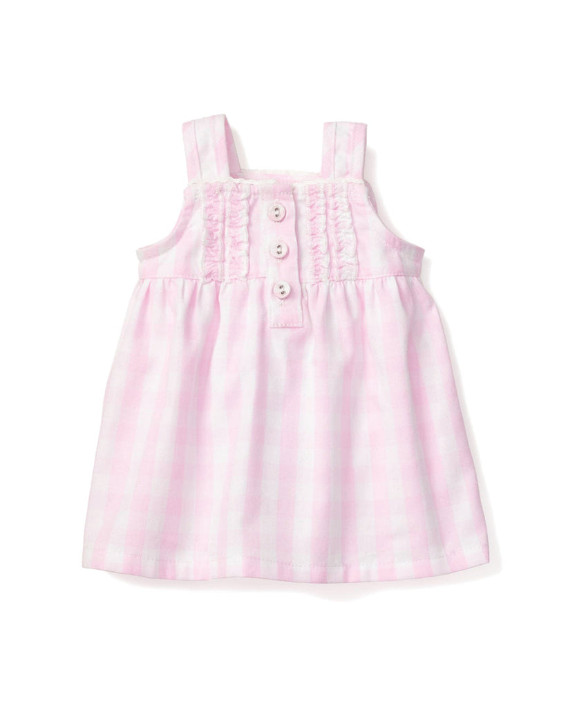 Kid's Twill Doll Nightgown in Pink Gingham Doll Pajama Petite Plume 