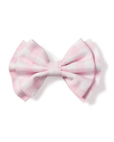 Girl's Twill Hair Bows in Pink Gingham Children's Accessories Petite Plume Medium Bow 