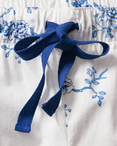 Women's Twill Pajama Set in Indigo Floral Adult Sleepwear Petite Plume 