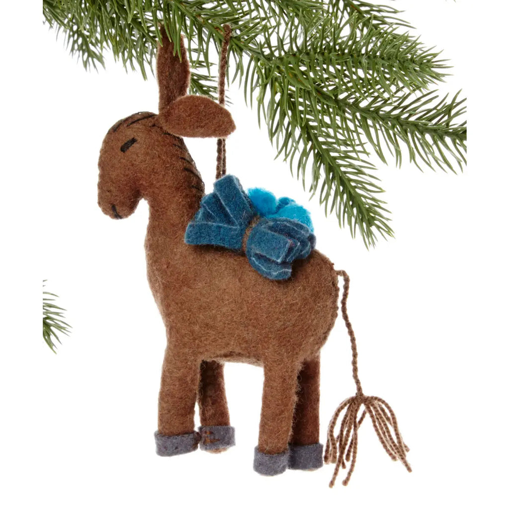 Donkey Ornament Christmas Ornaments Silk Road Bazaar OS 